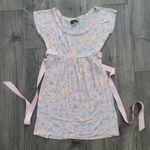 pastel floral mini dress